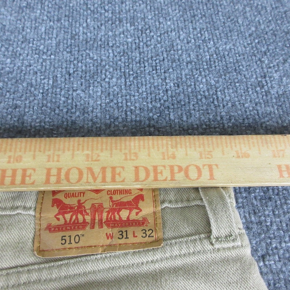 Levis 510 Jeans Mens 31x31 Beige Skinny Stretch Slim Straight Denim Casual Pants - Picture 6 of 9